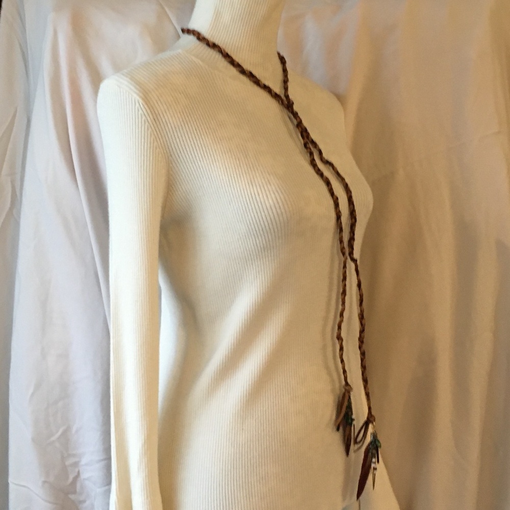 SOLD—Witches of East End Wendy's Boho Leather Lariat Necklace Handmade Replica - Picture 7 of 15